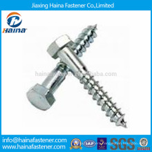 DIN571 Carbon Steel Hex Head Wood Screw with Zinc Plated